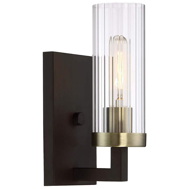 Image 1 Ainsley Court 10 1/2" High Aged Kingston Bronze Wall Sconce
