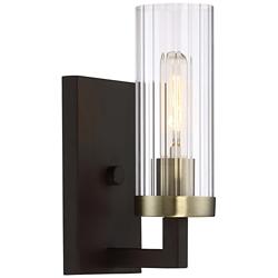 Ainsley Court 10 1/2&quot; High Aged Kingston Bronze Wall Sconce