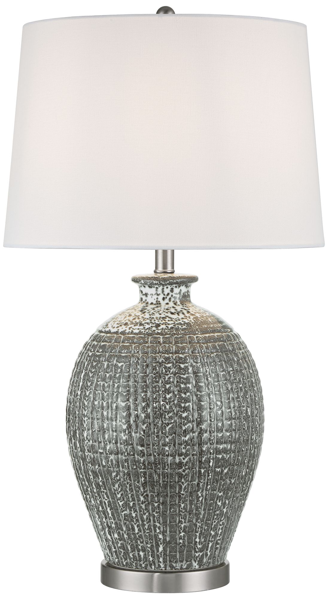 Image 2 Ainsworth 28 1/4" Textured Silver Glaze Ceramic Table Lamp