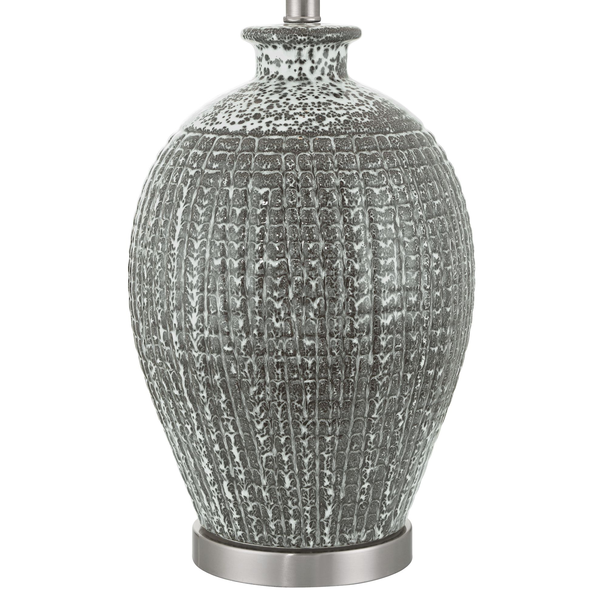 Image 6 Ainsworth 28 1/4" Textured Silver Glaze Ceramic Table Lamp more views