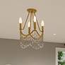 1_Airedale 4-Light Aged Brass Semi-Flush Mount