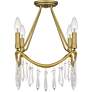 4_Airedale 4-Light Aged Brass Semi-Flush Mount more views