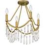 5_Airedale 4-Light Aged Brass Semi-Flush Mount more views