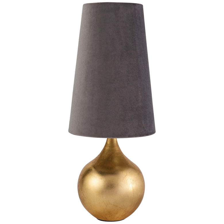Image 1 Airel 18 1/2" High Gold Leaf Metal Accent Table Lamp