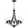 Airington 21 1/2"W Bronze and Clear Glass 5-Light Chandelier