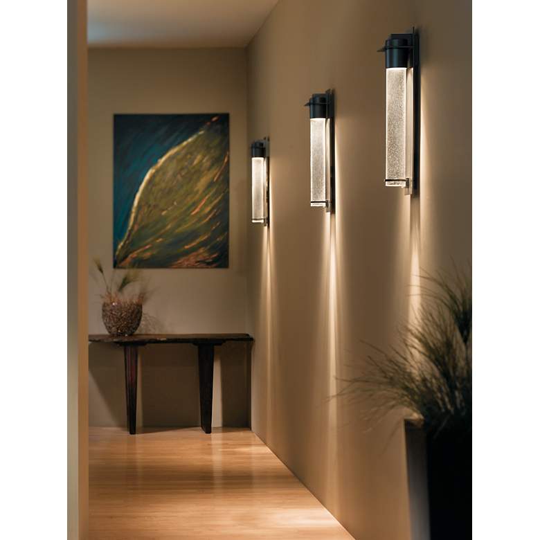 Image 3 Airis 24.3"H Medium Coastal Black Dark Sky Outdoor Sconce w/ Seeded Glass more views