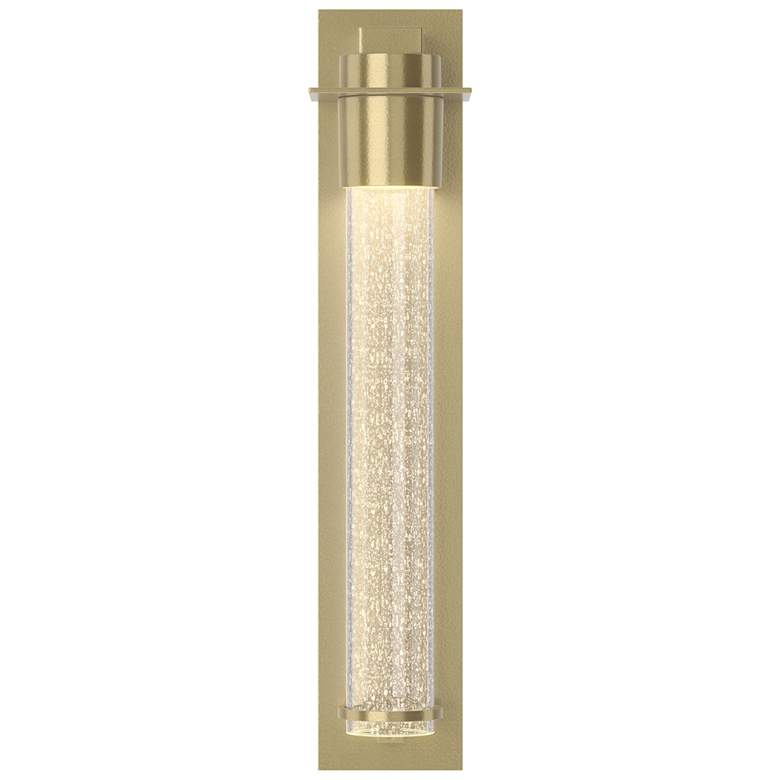 Image 1 Airis 24.3" High Modern Brass Sconce With Seeded Clear Glass Shade