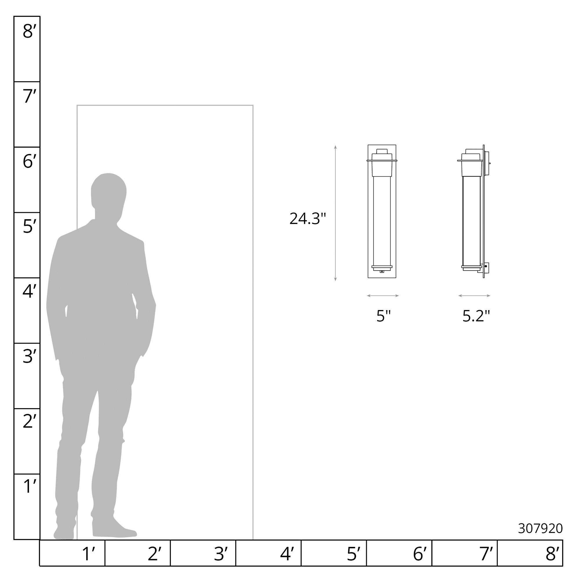 Airis 24 1/4" High Coastal Black Outdoor Wall Light