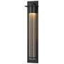 Airis 33"H Large Coastal Black Outdoor Sconce With Seeded Clear Glass