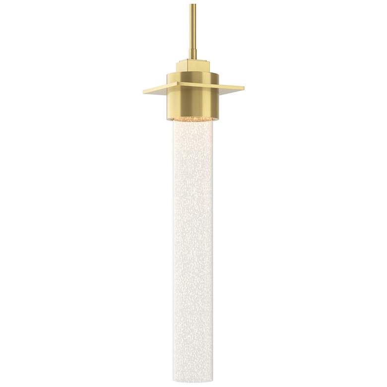 Image 1 Airis 4.8"W Medium Modern Brass Mini-Pendant With Seeded Clear Glass S