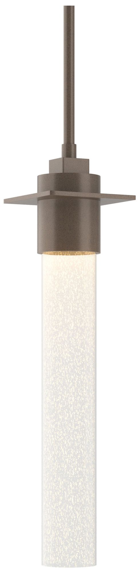 Airis 4" Wide Bronze Mini Pendant w/ Seeded Clear Glass