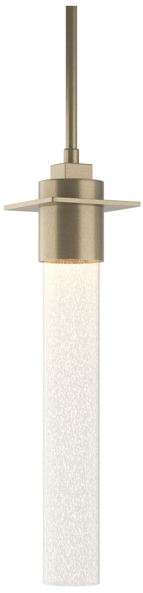 Airis 4"W Small Soft Gold Mini-Pendant w/Seeded Glass Sha Made to Order