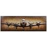 Airplane 72" Wide Mixed Media Metal Dimensional Wall Art