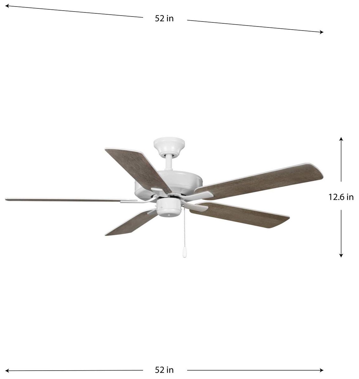 Thumbnail4 of AirPro 52 in. 5-Blade AC Motor Ceiling Fan P250080 more views