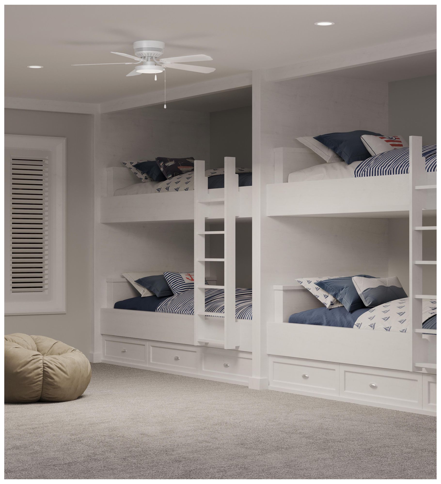 Image 2 AirPro 7" 1-Light Integrated LED Edgelit Ceiling Fan Light Kit more views