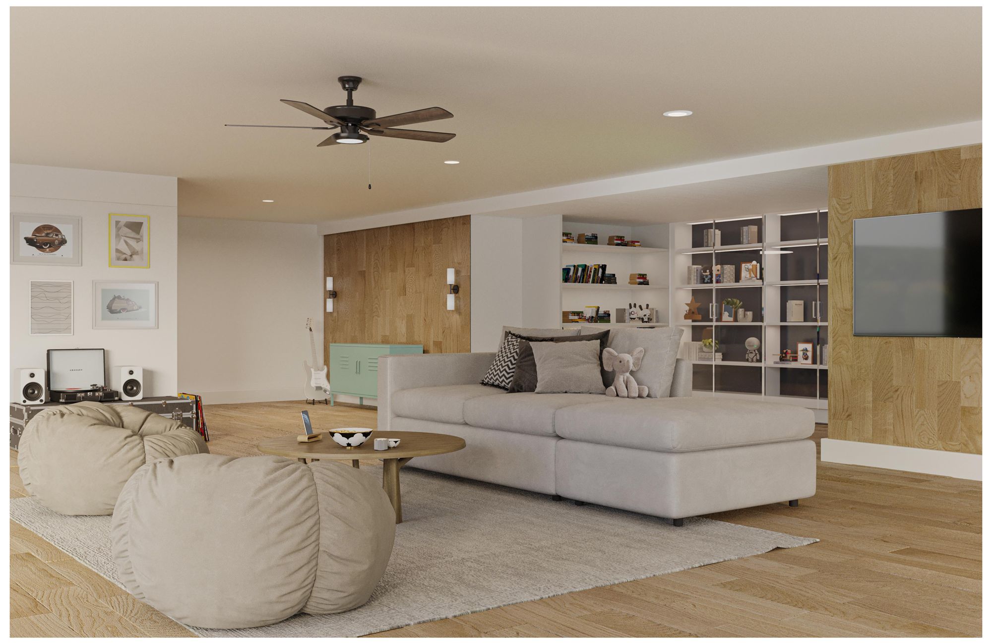 Image 2 AirPro 7" 1-Light Integrated LED Edgelit Ceiling Fan Light Kit more views