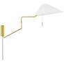 Aisa 1 Light Portable Wall Sconce Aged Brass