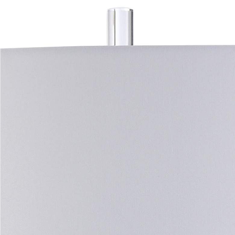Image 2 Aisha Silver Metallic Ceramic Teardrop Table Lamp more views
