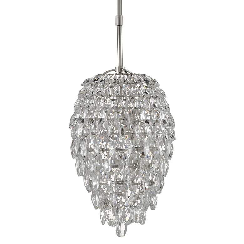 Image 3 Aisling 10 inch Wide Polished Nickel and Crystal Mini Pendant more views