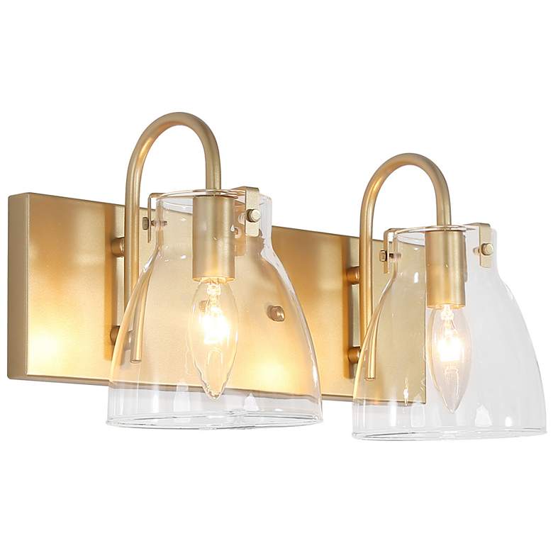 Image 1 Aivan 2-Light 13.5" Wide Gold Bath Light