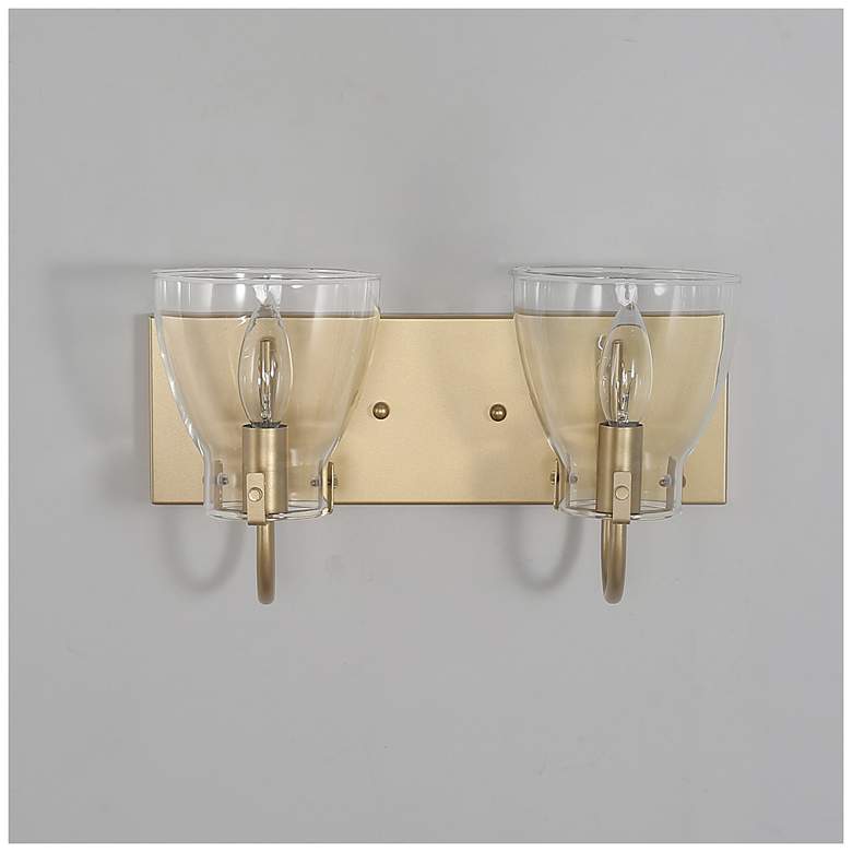 Image 2 Aivan 2-Light 13.5" Wide Gold Bath Light more views