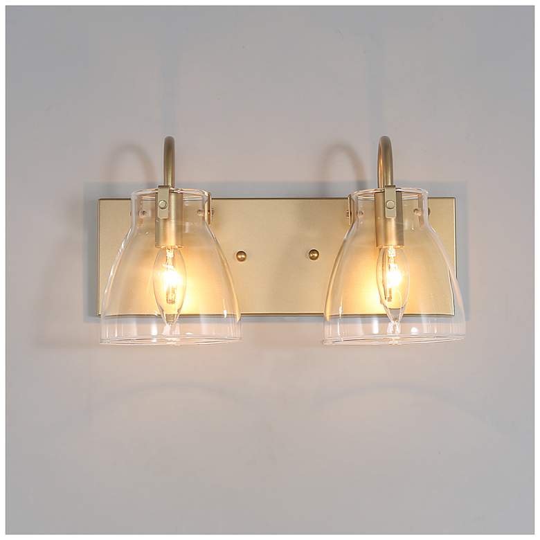 Image 3 Aivan 2-Light 13.5" Wide Gold Bath Light more views