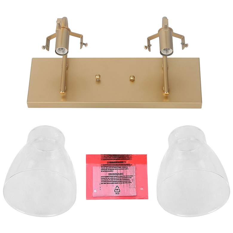 Image 5 Aivan 2-Light 13.5" Wide Gold Bath Light more views