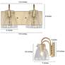 6_Aivan 2-Light 13.5" Wide Gold Bath Light more views