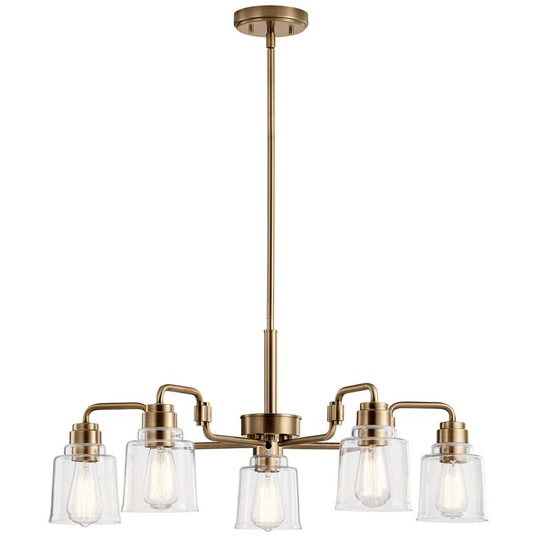 Image 1 Aivian 30" Wide Weathered Brass 5-Light Chandelier