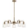 1_Aivian 30" Wide Weathered Brass 5-Light Chandelier