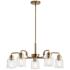 Aivian 30" Wide Weathered Brass 5-Light Chandelier