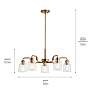 5_Aivian 30" Wide Weathered Brass 5-Light Chandelier more views
