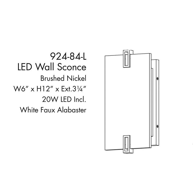 Image 3 Aizen 11" High Brushed Nickel LED Wall Sconce more views