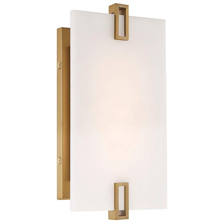 Image 2 Aizen 12" High Soft Brass LED Wall Sconce