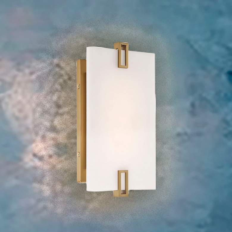 Image 1 Aizen 12" High Soft Brass LED Wall Sconce