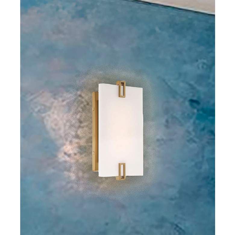 Image 4 Aizen 12" High Soft Brass LED Wall Sconce more views