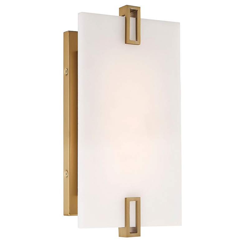 Image 5 Aizen 12" High Soft Brass LED Wall Sconce more views