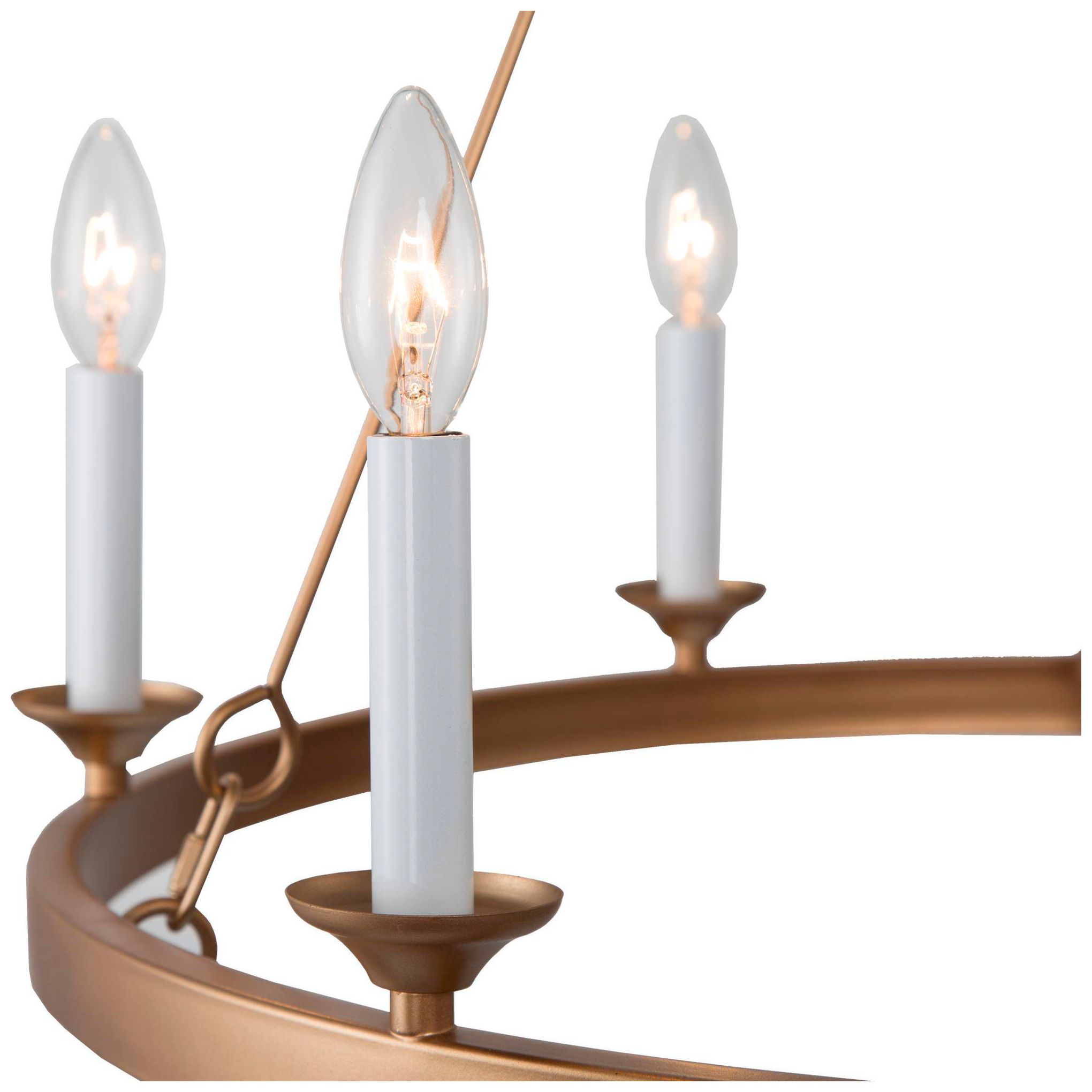 Image 3 Ajoly 26.4"W 6-Light Metal Wheel Candle Chandelier more views