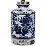 Akeno 17"H Blue and White Jar Table Lamp w/ Crystal Accents