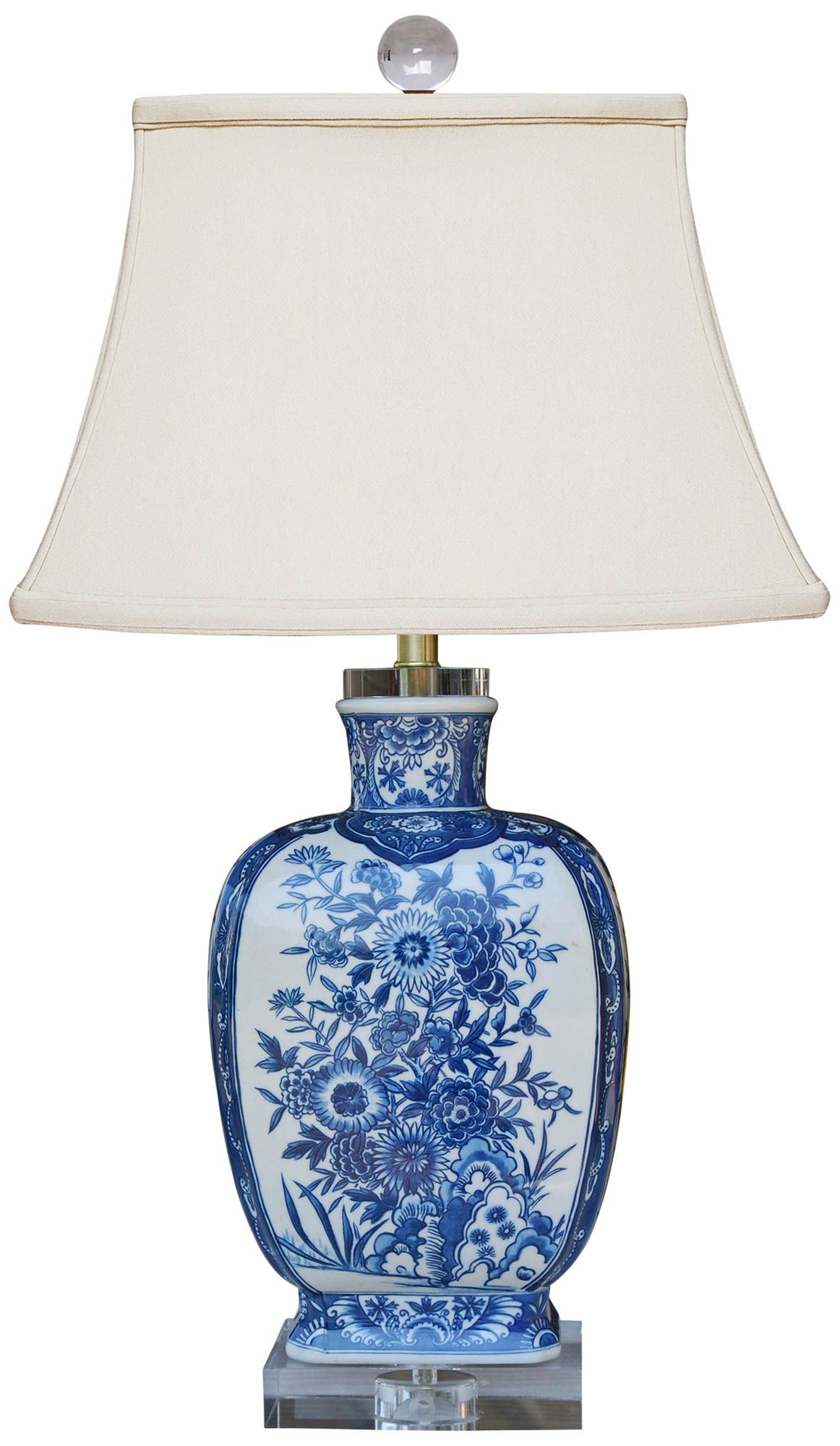 blue urn table lamp