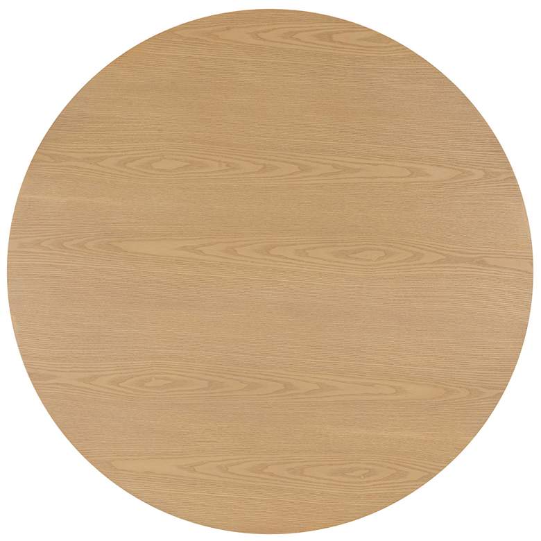 Image 2 Akiba 47 1/4 inch Wide Natural Ash Wood Round Dining Table more views