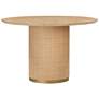 Akiba 47 1/4" Wide Natural Ash Wood Round Dining Table
