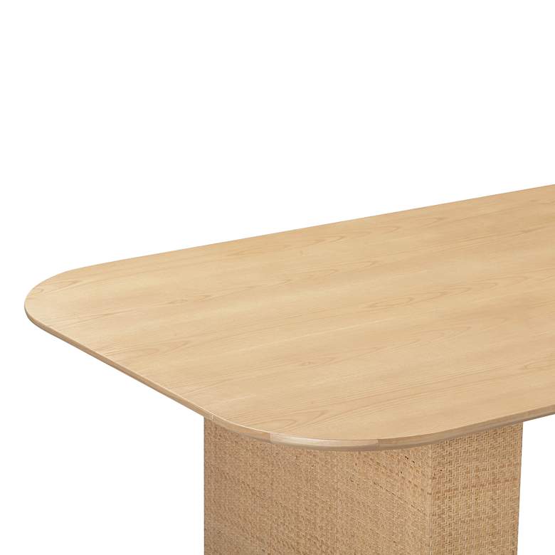 Image 3 Akiba 96 inch Wide Natural Ash Wood Rectangular Dining Table more views
