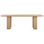 Akiba 96" Wide Natural Ash Wood Rectangular Dining Table