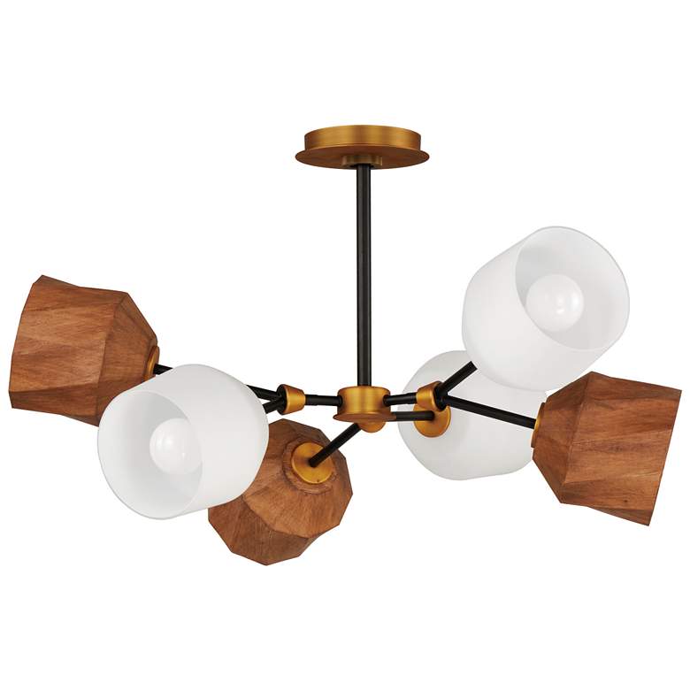 Image 1 Akimbo 30 3/4" Wide Dark Bronze 6-Light LED Chandelier