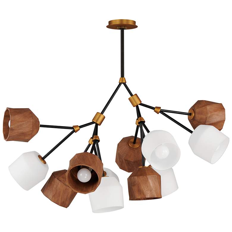 Image 3 Akimbo 40 3/4" Wide Bronze and Brass Multi-Light LED Pendant