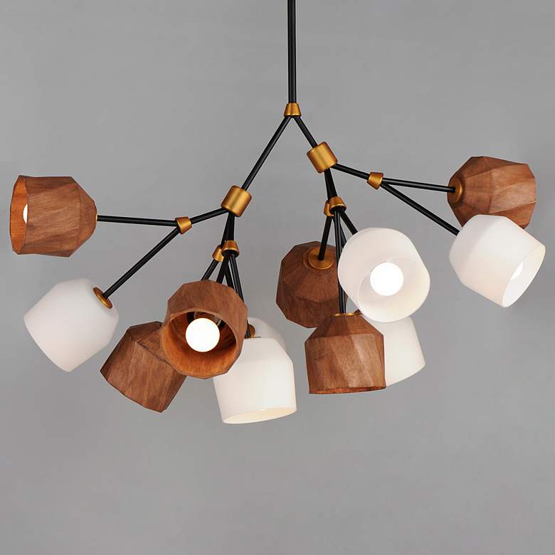 Image 4 Akimbo 40 3/4" Wide Bronze and Brass Multi-Light LED Pendant more views