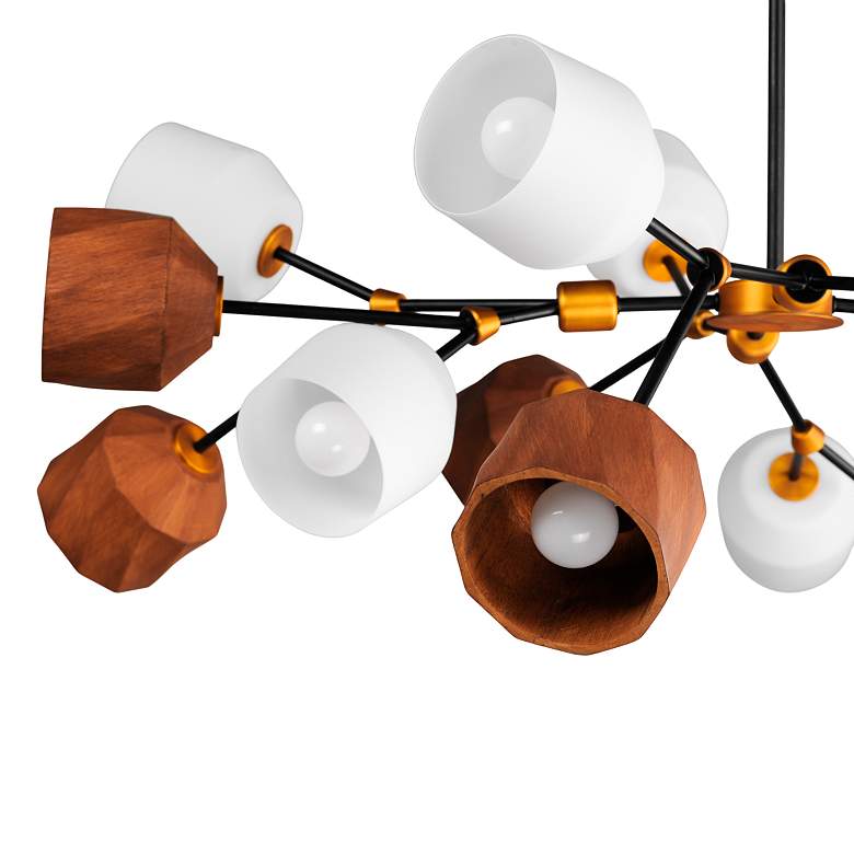 Image 4 Akimbo 60 3/4" Wide Bronze and Brass 16-Light LED Pendant more views