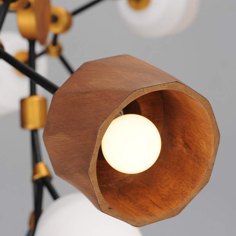 Image 5 Akimbo 60 3/4" Wide Bronze and Brass 16-Light LED Pendant more views