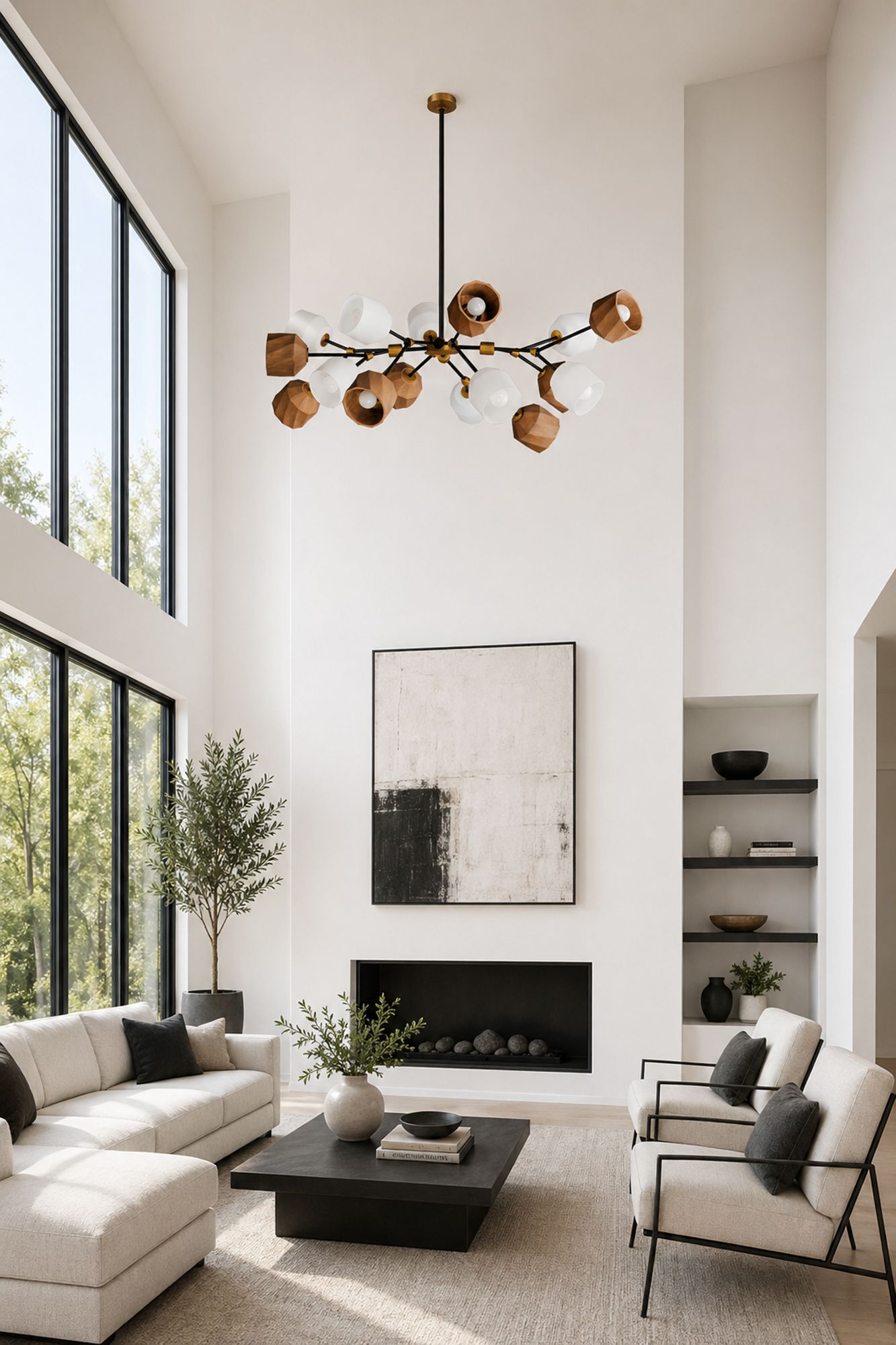 Akimbo 60 3/4" Wide Bronze and Brass 16-Light LED Pendant